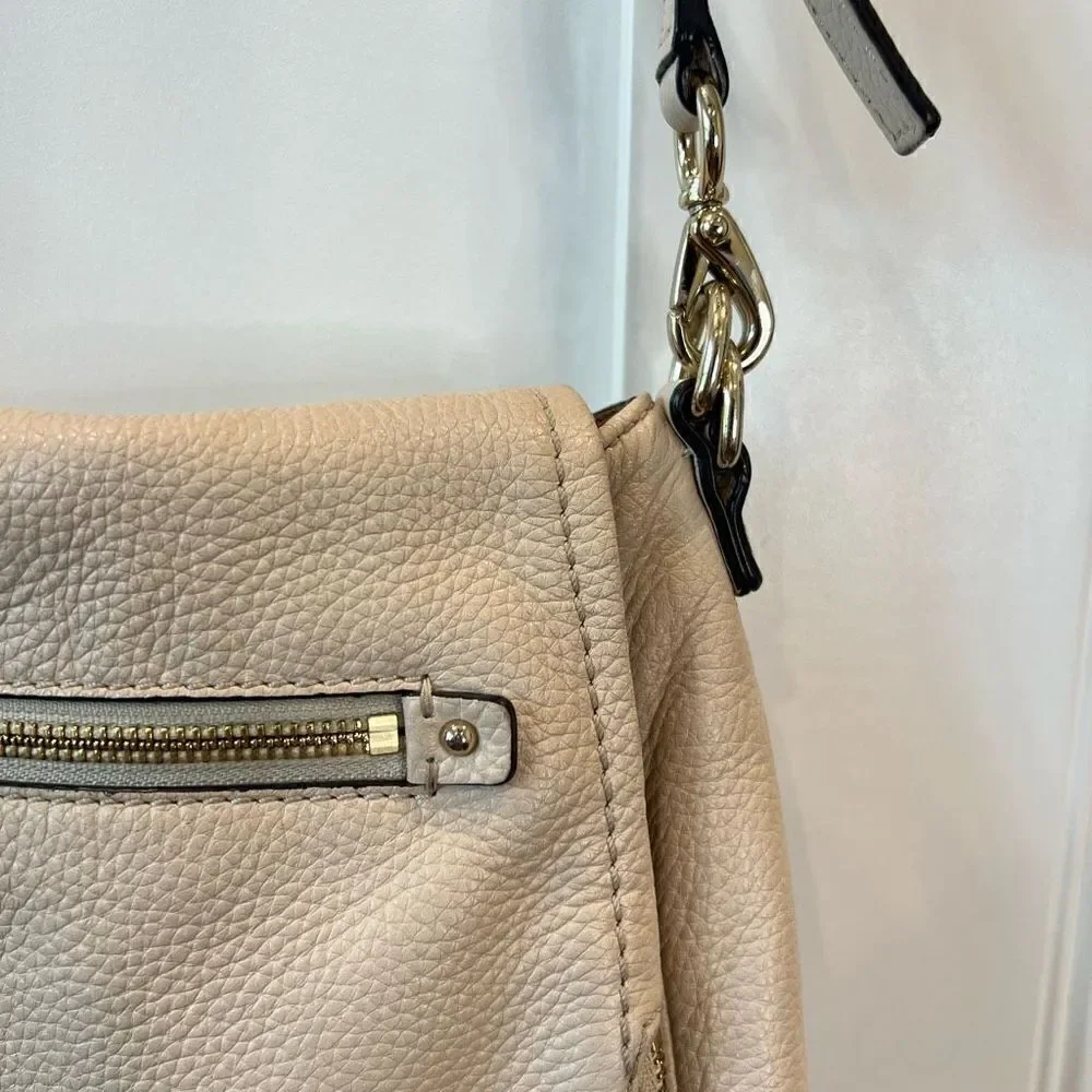 Kate Spade Cobble Hill Small Leather Toddy Satchel Purse Bag Crossbody Cream